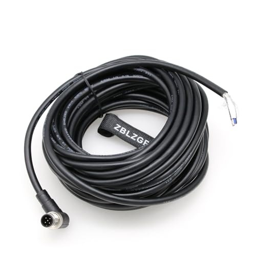 Cable sensor M12 5 pines A-Coded macho a extremos libres 10m PVC IP67 miniatura 1