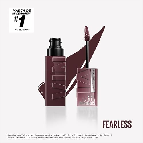 Image of Maybelline Superstay Vinyl Ink Liquid Lipstick, Fearless, High Shine Color (Pack of 3)