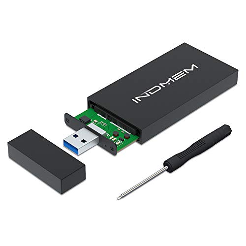 mSATA SSD Gehäuse, externes Gehäuse für mSATA/Half Size mSATA zu USB 3.0 Adapter Solid State Laufwerke für 30 x 30 mm, 50 x 30 mm mSATA SSD (kein Kabel erforderlich)