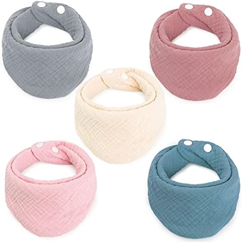 Geepen 5PCS Baby Bandana Dribble Bibs Cover