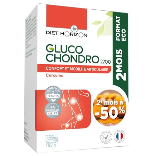 Gluco Chondro 2700 Format Eco 120 Comprimés pour 2 mois de cure Diet Horizon