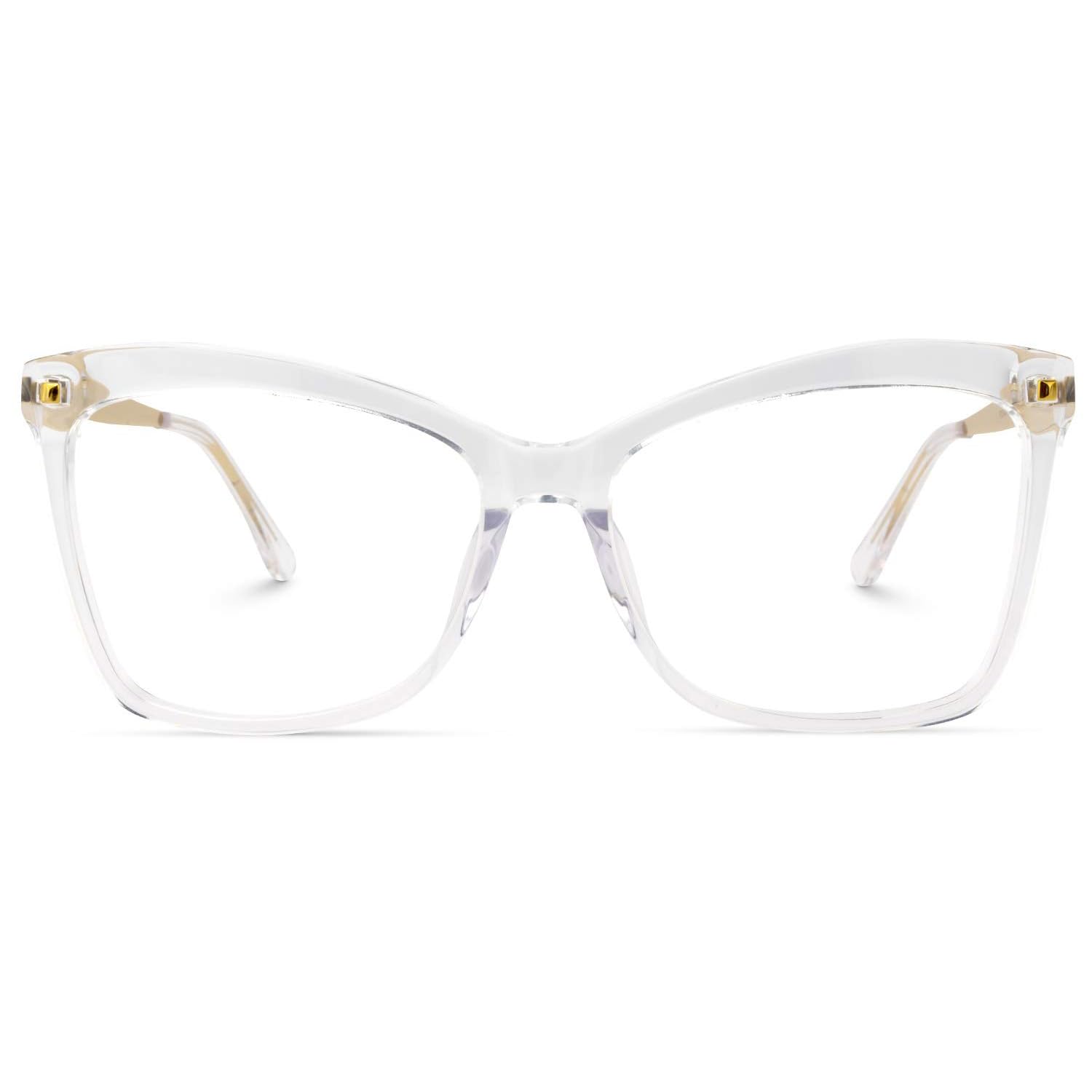 ZeeloolStylish Oversized Butterfly Blue Light Blocking Glasses for Women Isaebella FP0044