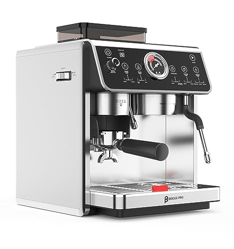 Bridge Pro Bean-to-Cup Semi-Professional Espresso Coffee Machine – Double Boiler System, Dual...