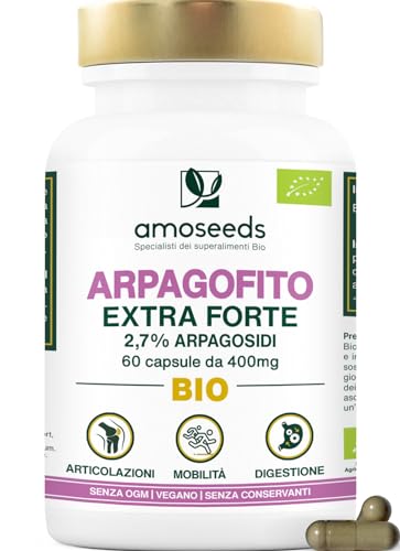 Arpagofito BIO, Artiglio del Diavolo | Extra Forte, 3000mg / giorno | Articolazioni, Tendini, Mobilità | 2,7% Arpagosidi | Qualità Superiore