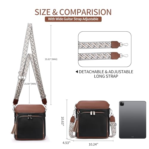 FALAN MULE Crossbody Bags for Women Trendy Soft Leather Hobo Purses Shoulder Handbags With Tassel2