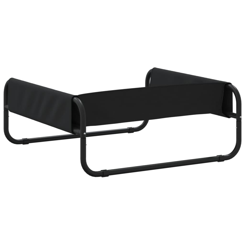 Cama para perros elevada antracita, 70 x 70 x 28,5 cm, tejido Oxford y acero con recubrimiento en polvo, soporta hasta 80 kg, diseño moderno, adecuado para salón, terraza y jardín