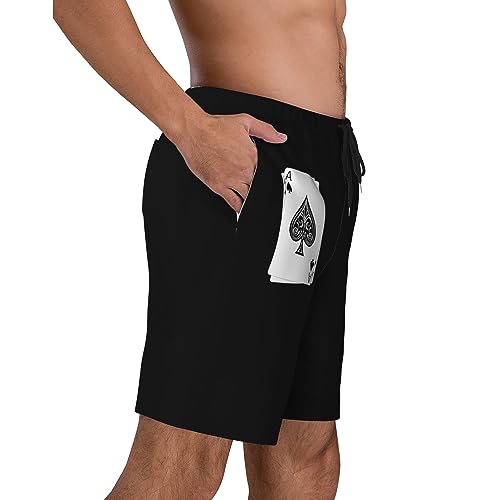 Poker Ace of Spades Mens Swim Trunks Quick Dry Swim Shorts Swimwear Bathing Suits with Pockets2