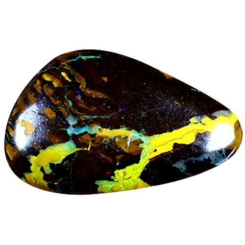 Opale rocheuse multicolore naturelle de 18 x 11 mm pour créer un pendentif bohème chic unique
