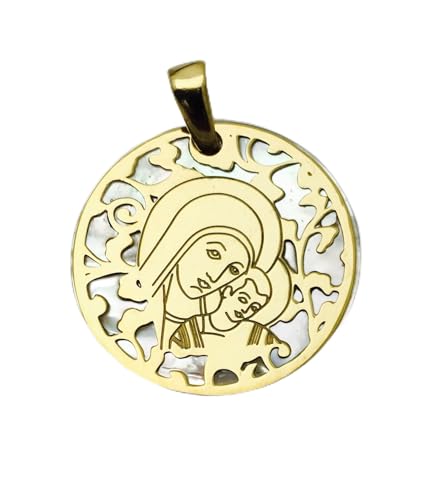 Médaille Vierge du Chemin en argent et or, le cadeau idéal pour une communion