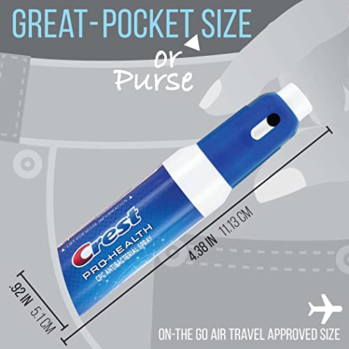 Crest Pro-Health | Portable Alcohol-Free Cpc Antibacterial Mist With Clean Mint Flavor | Fights Odor-Causing Bacteria For Instant Fresh Breath - 1 Count (0.44Oz) Breath Spray #TOP4