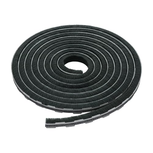 Brixwell Zipper Pile Weatherstrip - 100' Roll, 0.160" Pile Height, Gray Finish, Zipper Weatherization Seal for Windows & Doors, Weatherstrip Replacement, Door Weather Seal by BRIXWELL - Used condition - US$10.95