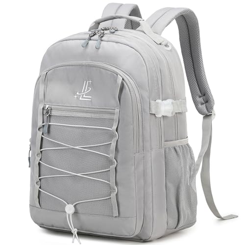 Lanola Travel Business Study Water Resistant Casual Backpack Lightweight Student School bag for Men Women - Gray