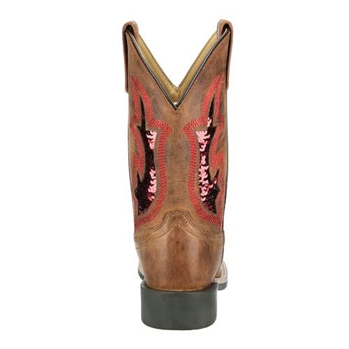 Smoky Mountain Western Boots Girls Leather Nevada Brown Red 3415Y2