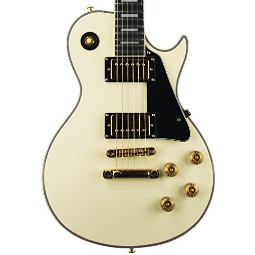 Sawtooth Heritage Series Maple Top Electric Guitar, Antique White