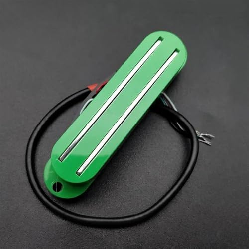 エレキギターピックアップ ミニ ハムバッカー デュアルレール 9K ハムバッカー ツインブレード ピックアップ FD ST エレキギター交換用 マルチカラー(Green)