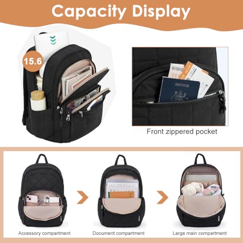 Image of PALAY Backpack for 15.6 Inch Laptop with Large Capacity, Quilted