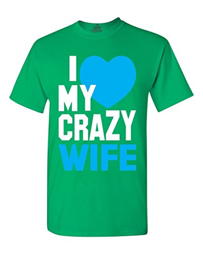 Sixtion I Love My Crazy Wife Unisex T-Shirt Couple Shirts X-Large