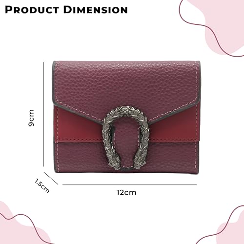 Image of Kraptick Women s Wallet Stylish Compact Purse Clutch with Card & Coin Holder Debit Card Organizer, Travel Wallet & Money Organizer for Women with 8 Card Slots (Purple & Red) (Combo of 2)
