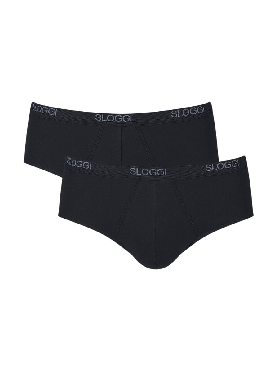 Sloggi Men's Noir Midi Briefs Basic (X2)