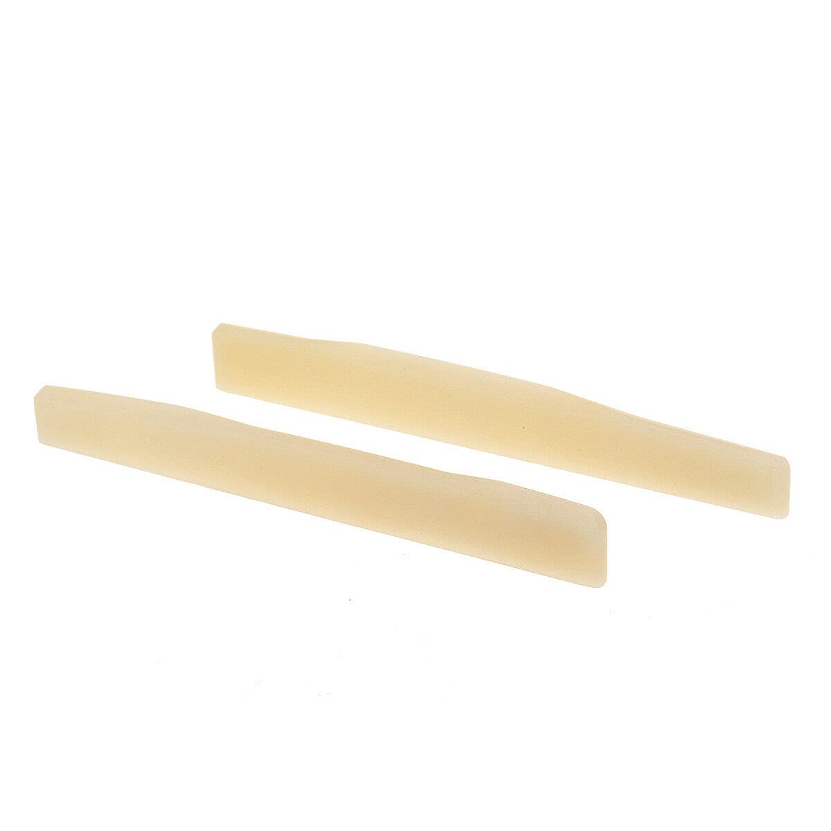 Guitar Parts_ 2Pcs 73.66mm Compensated Unbleached Bone Saddle for Martin Guitar