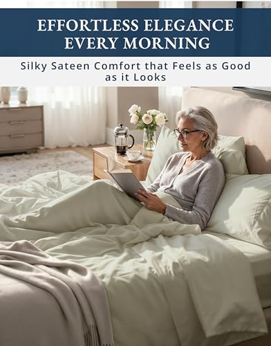 Image of LANE LINEN Twinxl Sheets Set 1000 Thread Count 100% Egyptian Cotton - Linen | Twin XL Sheets Pattern - 3-Piece Set, 15 inch Deep-Pocket Snug Fit, Made For Trundle Beds, For Guests And Everyday Use