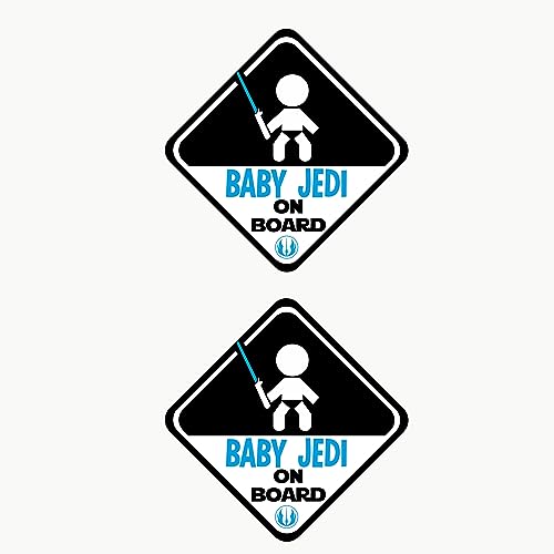 Autodomy Pegatinas Baby Jedi Niño Star Wars Baby On Board Bebé a...