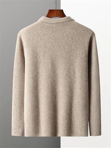 Men's Lapel Collar Cardigan Sweater Casual Slim Fit Sweater Long Sleeve Pockets Soft Knitwear Sweater2