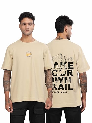 Image of STELLERS Men's Oversized Printed Half Sleeve T-Shirt | Feather Touch Feel | Odour Resistant | Anti-Static | Wrinkle Free | Quick Dry | Stretchable | Lightweight