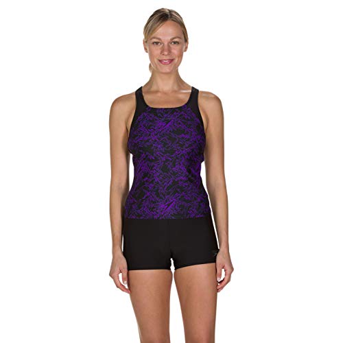 Preisvergleich Produktbild Speedo Damen Boom Allover Badebekleidung, Boom Black / Royal Purple, 38