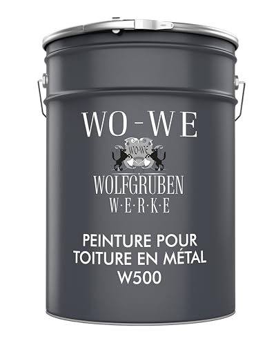 WO-WE Peinture toiture 3en1 revêtement de protection de toit en métal W500 Gris Anthracite - 5L