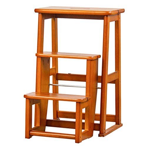 Taburete plegable portátil de madera de roble para el hogar, cocina, camping, muebles modernos con múltiples funciones y diseño simple
