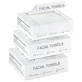 Picture of Dorahoney Disposable Face Towels Travel, 12"×12" Extra Large Face Towelettes, Ultra Soft Facial Towels for Sensitive Skin, Makeup Remover Dry Wipes, 60 Count (3 Packs of 20)