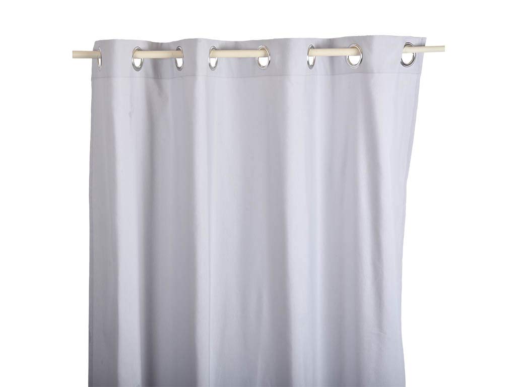 MI CASA My House Grey, Plain Curtain 140 x 260 Pearl