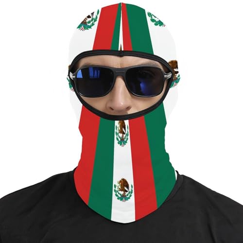 Balaclava de Invierno con Estampado de Bandera de México para Hombres y Mujeres, Máscara Térmica para Motocicleta, Esquí y Actividades al Aire Libre miniatura 3