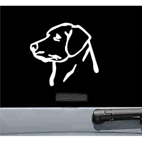JS Artworks Labrador Retriever Head Vinyl Decal Sticker Cover