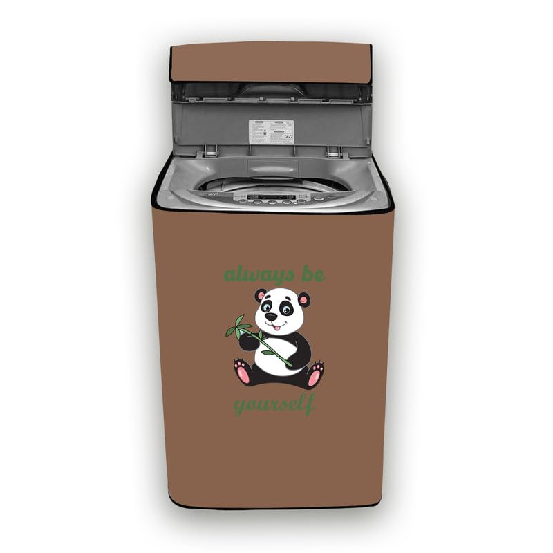 Top-Load Washing Machine Cover Perfect for Top Load for LG 6kg, 6.2kg, 6.5kg, 7kg, 7.5 Kg, 7.8Kg, 8Kg, 8.5Kg, 9kg, 10Kg Model Solid Beige Always Be Yourself Print