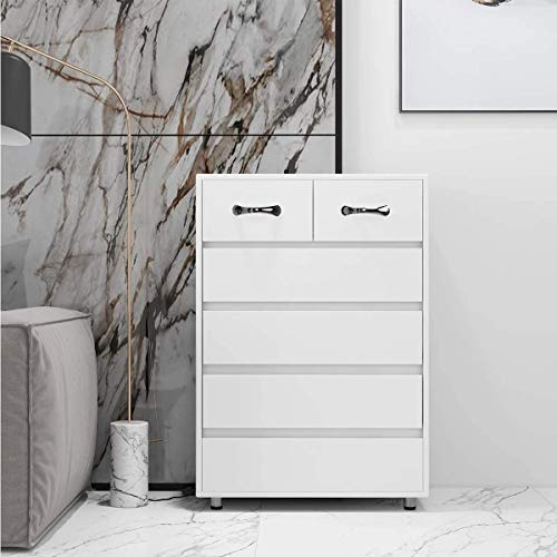 RASOO 6 Drawers Dressers Chest of Drawer Bedroom Tall Storage