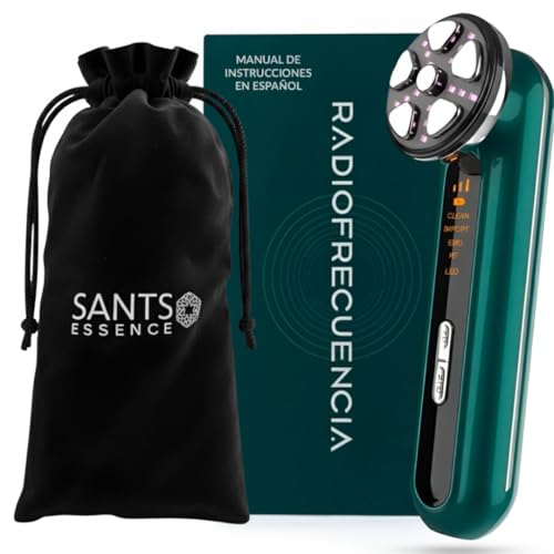 Sants Essence Aparato Radiofrecuencia Facial 5 en 1 - Masajeador Facial Reafirmante para Todo Tipo de Pieles - Masajeador Facial Antiarrugas - Radiofrecuencia Facial y Corporal Profesional Sants Essence Aparato Radiofrecuencia Facial 5 en 1 - Masajeador Facial Reafirmante para Todo Tipo de Pieles - Masajeador Facial Antiarrugas - Radiofrecuencia Facial y Corporal Profesional