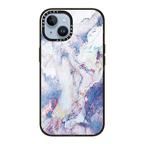 CASETiFY CpNg iPhone 14 P[X [MILKi (4x MIL-STD-810G)/2.5m̗NA] - Marble 051 - ObV[ ubN