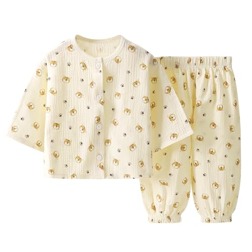 Toddler Pajamas Set Pjs - Kids Baby Boy Girl 2-7Y Long Sleeve Snug Fit Warm Cotton Sleepwear 2pcs