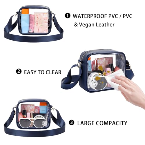 Clear Bag Stadium Approved Clear Crossbody Fanny Purse Transparent Bag for Concerts Sports Festivals4