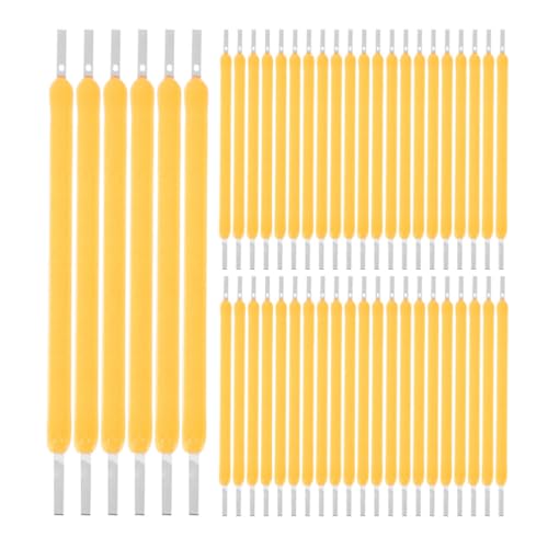 PRETYZOOM 50pcs Warm Yellow Edison Bulb LED Filament Flexible Lamp Parts DC3V 120MA 2700k LED Chip Light Accessories Diode for Repair LED Bulb Tubt LED Bulbs 38mm