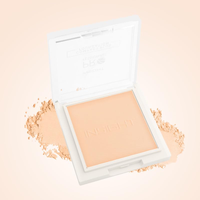 Image of INSIGHT Professional Compact Plus Foundation 15g - Shade LN08 | Creamy Pressed Powder Base with Flawless Coverage, Long Lasting & Smooth Finish