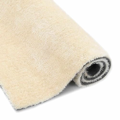 Alfombra Shaggy de polietileno suave 120x160 para pasillo cocina y baño con base antideslizante 5