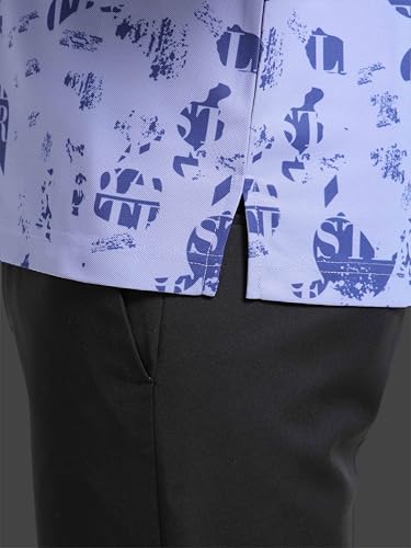 Image of STELLERS Men's Printed Polo T-Shirt | Regular Fit| Feather Touch Feel | Odour Resistant | Wrinkle Free | Stretchable | Anti-Static