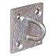 Merriway BH02050 Öse auf Platte 6 mm, Verzinkter Stahl, Weiß
