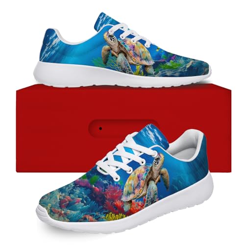 Turtle Shoes for Men Women Sea Turtle Sneakers Running Tennis Walking Shoes Gifts for Mom Dad2
