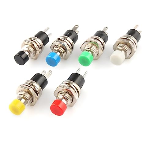 Interrupteur bouton-poussoir momentané 7mm avec réinitialisation automatique 1NC bleu