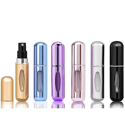 LauCentral 【6 PCS】 Atomizador Perfume Recargable 5ML Mini Botella Rociadora Portátil con...