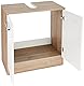 Pelipal Waschbeckenunterschrank Quickset 380 in Weiß Glanz/Sanremo Eiche Terra, 60 cm breit | Waschbeckenschrank ohne Waschbecken mit 2 Türen